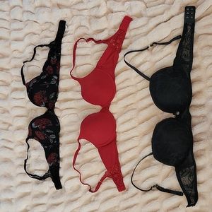 3 lightly used size 34C bras